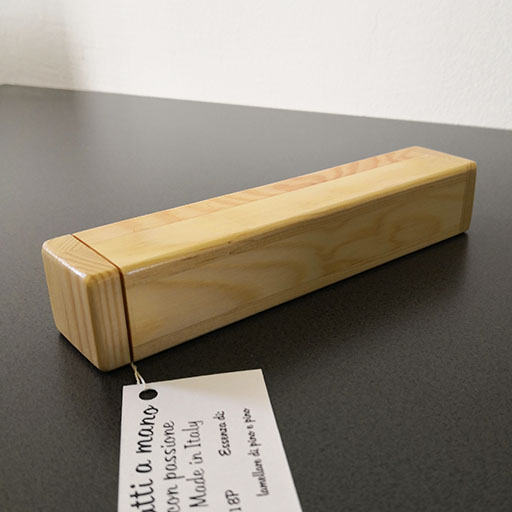 10 ASTUCCIO PORTAPENNA in legno ad 1 posto chiusura magnetica 17,2x5,1cm 